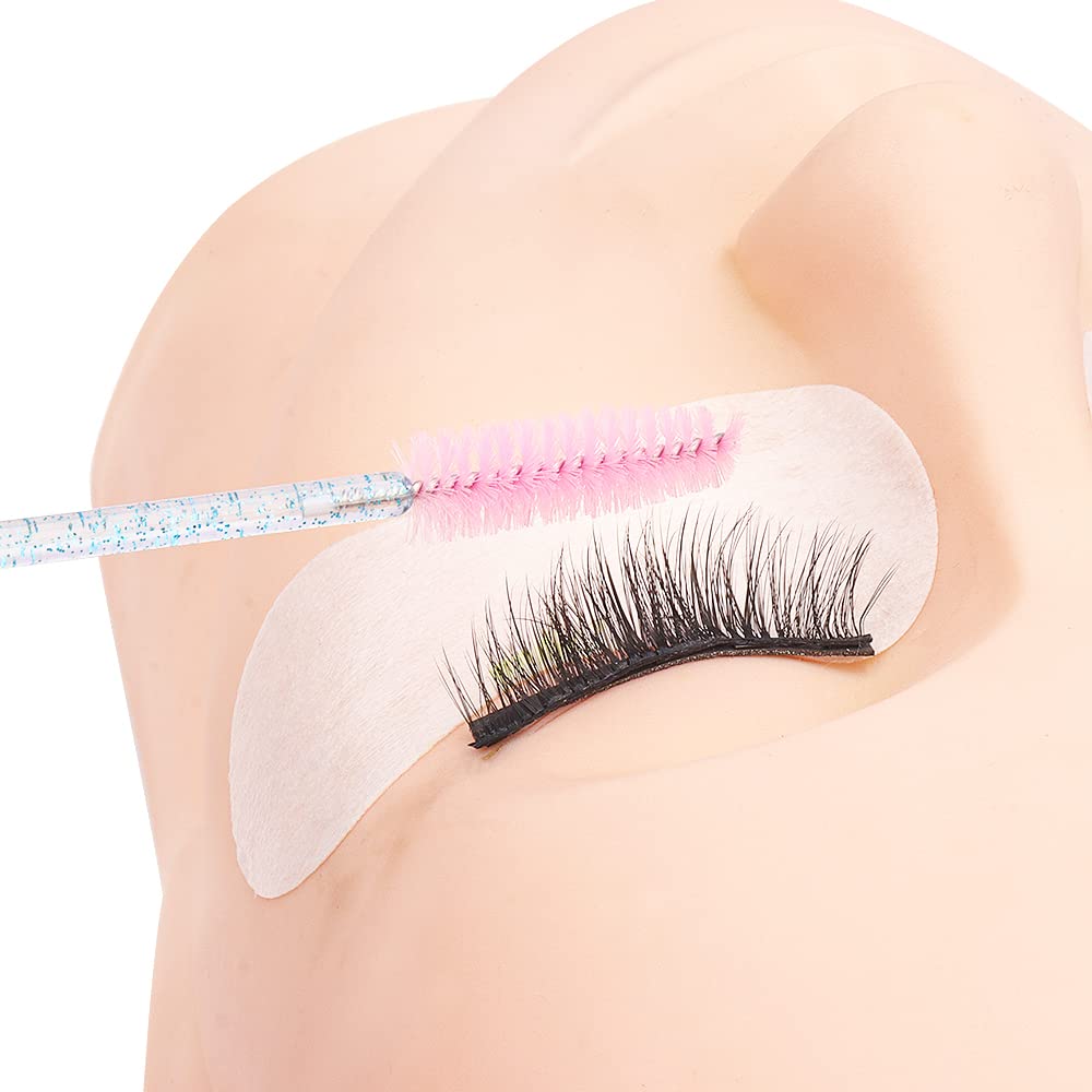 300 Pack Glitter Mascara Wands Disposable EyeLash Spoolie Brushes Makeup Applicator Eyelash Extension Tool Kit (3 colors mix) Beauty & Personal Care Mekupeu