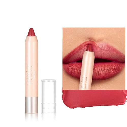 Easilydays Red Lipstick Crayon - Long-Lasting Waterproof Lipstick & Lip Stain, Full Coverage, Non-Stick Lip Tint (#08) Beauty & Personal Care Easilydays