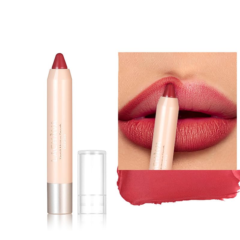 Easilydays Red Lipstick Crayon - Long-Lasting Waterproof Lipstick & Lip Stain, Full Coverage, Non-Stick Lip Tint (#08) Beauty & Personal Care Easilydays