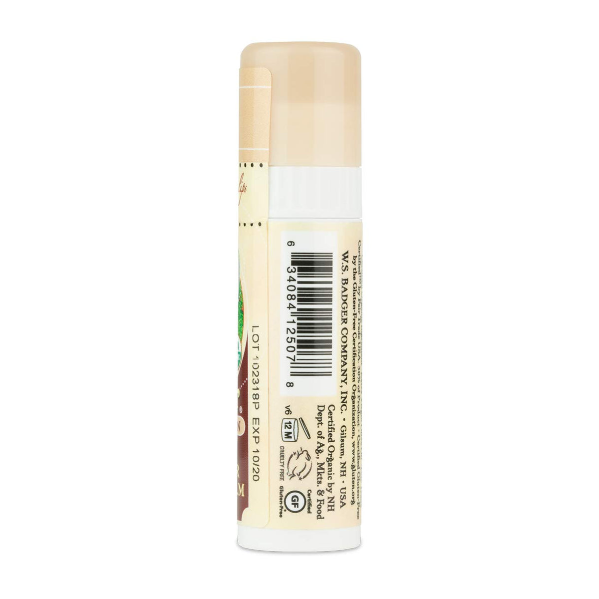 Badger - Cocoa Butter Lip Balm, Creamy Cocoa, Certified Organic Lip Balm, Fair Trade, Natural Lip Balm, Lip Butter, Lip Balm Cocoa Butter, Cocoa Care Beauty & Personal Care Badger