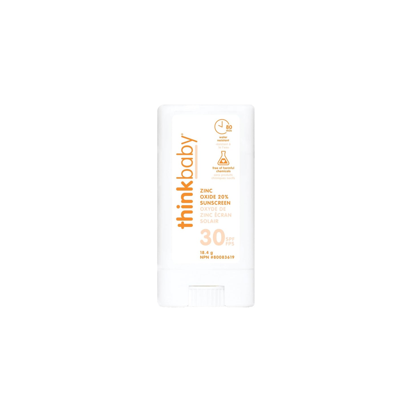 thinkbaby Sunscreen Stick, White/Orange, 0.64 Ounce (2 pack) Beauty & Personal Care THINK