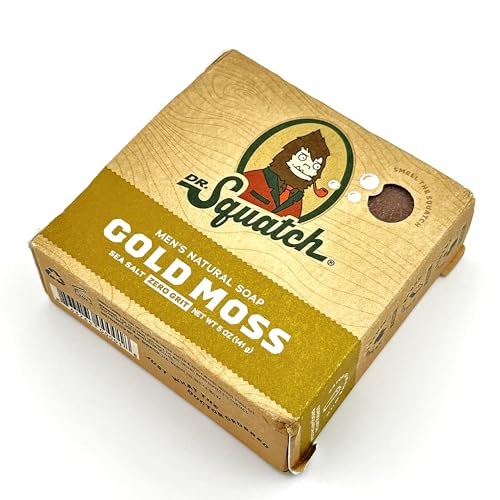 Dr. Squatch All Natural Bar Soap for Men with Zero Grit, Gold Moss Beauty & Personal Care Dr. Squatch
