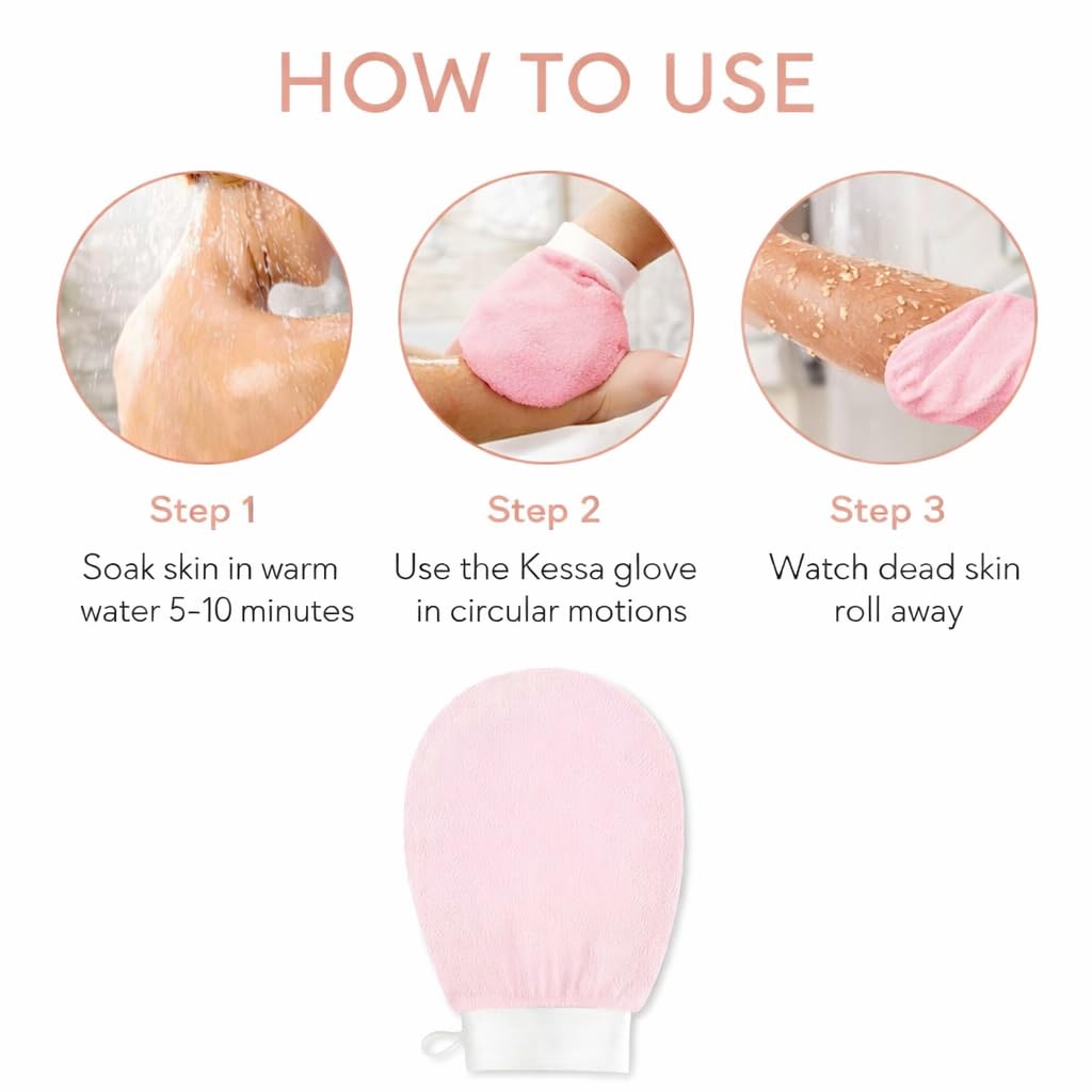 Boldivas Exfoliating Hammam Mitt, 100% Viscose, One Size (Black) Beauty and Personal Care Boldivas