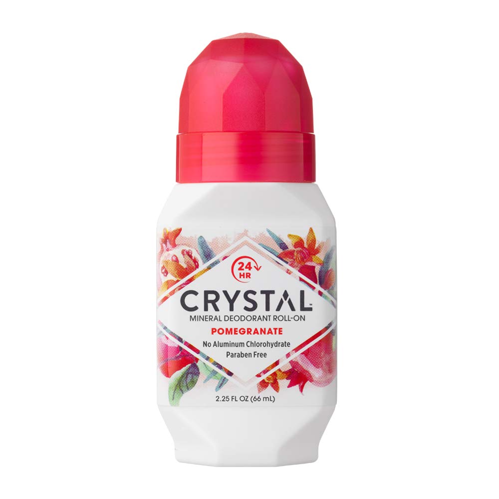 Crystal Mineral Deodorant Roll-On, Pomegranate, 2.25 fl oz (Pack of 12) Beauty and Personal Care Crystal Essence