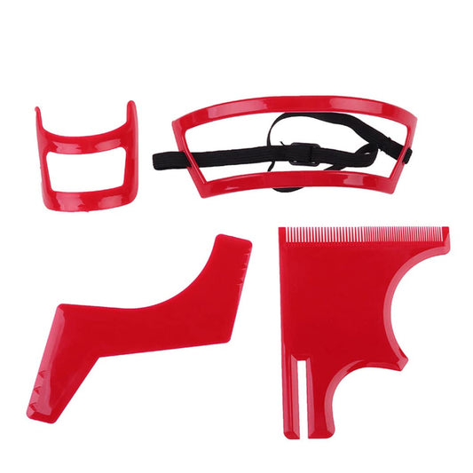 Beard Shaping Tool Kit Neckline Shaving Template Guide Set for Men Hair Styling Red Beauty and Personal Care Eioflia