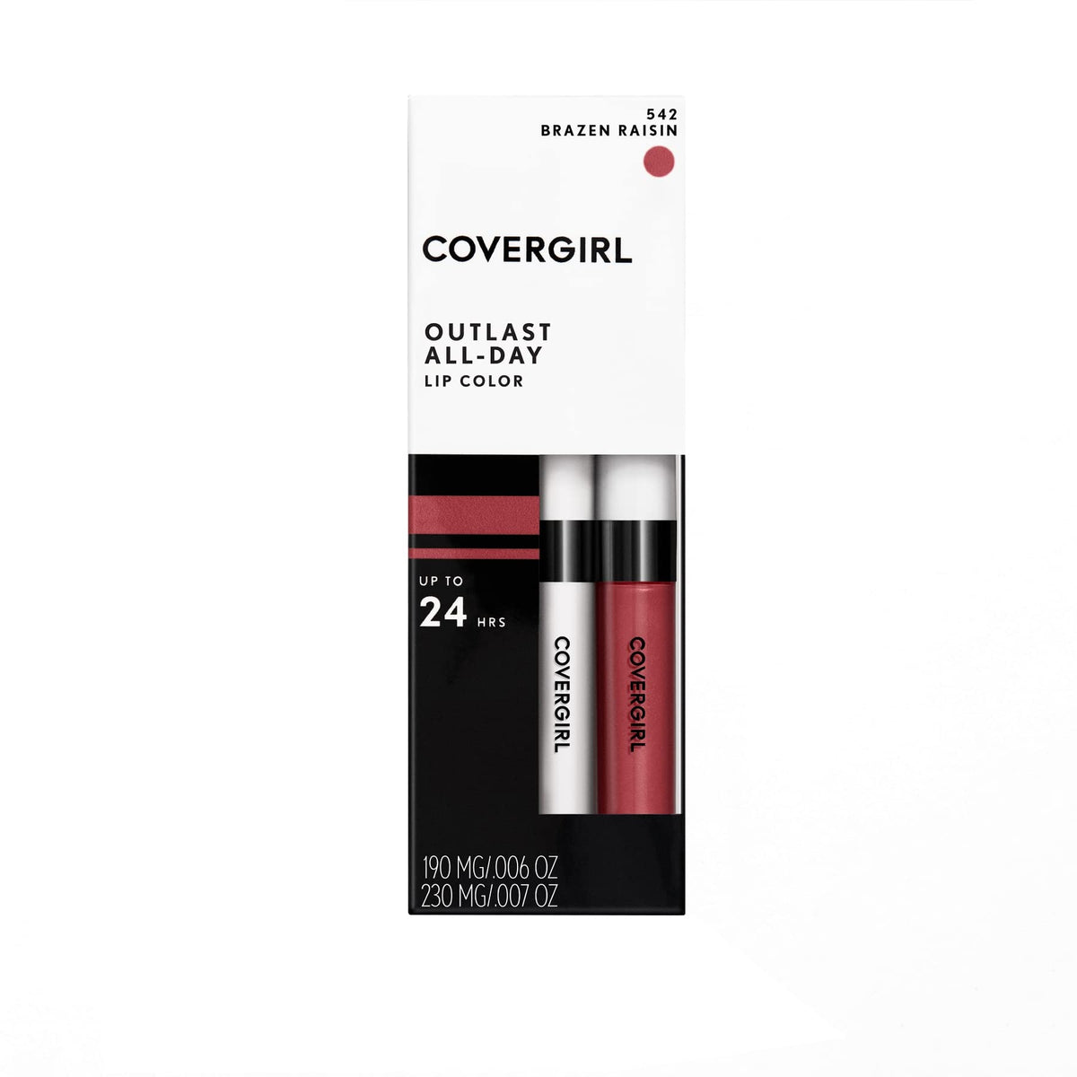 COVERGIRL, Outlast All-Day Moisturizing Lip Color, Brazen Raisin .13 oz (4.2 g) 1 Count (Packaging may vary) Beauty & Personal Care COVERGIRL