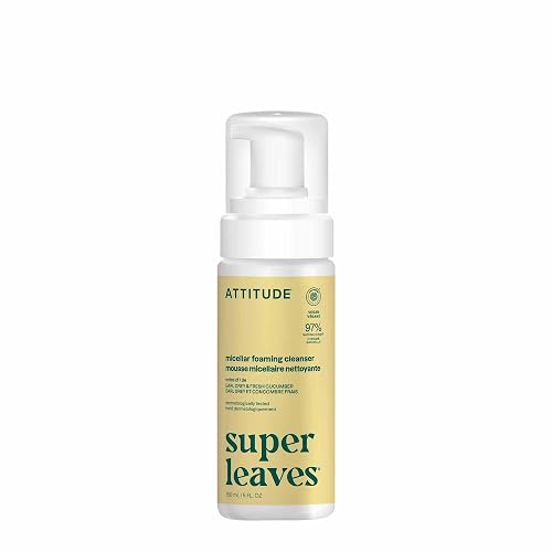 ATTITUDE Micellar Foaming Facial Cleanser, EWG Verified, Dermatologically Tested, Plant and Mineral-Based, Vegan, Earl Grey & Fresh Cucumber Scent, 5 Beauty & Personal Care ATTITUDE