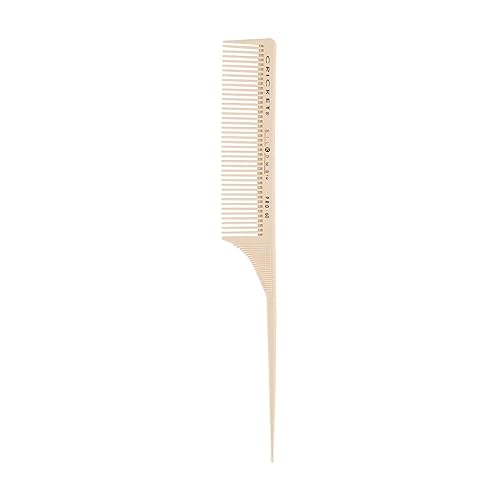Cricket Silkomb Pro-60 Medium Tooth Rattail Comb - Japanese-Made, Silicone-Injected Design with Seamless Teeth for Precision Sectioning, Teasing Beauty & Personal Care Cricket