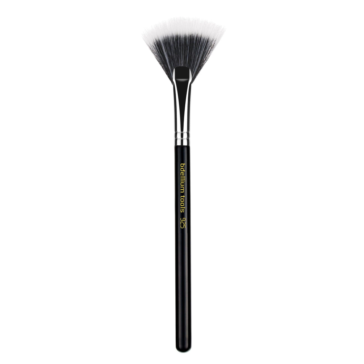 Bdellium Tools Professional Makeup Brush - Maestro Series 925 Duet Fiber Fan - With Soft Synthetic Fibers, For Lightweight Application and Brush Off
