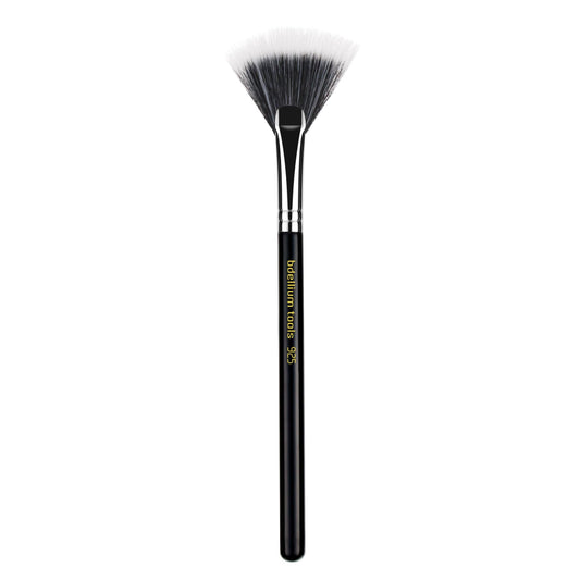 Bdellium Tools Professional Makeup Brush - Maestro Series 925 Duet Fiber Fan - With Soft Synthetic Fibers, For Lightweight Application and Brush Off