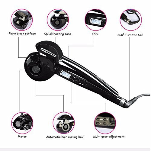 Hann® Hair Curler, LCD Pro Salon Automatic Hair Curling Roller Curler Ceramic Roller Wave Machine Styler