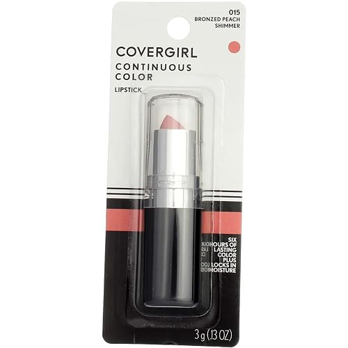 CoverGirl Continuous Color Lipstick, Bronzed Peach [015], 0.13 (Pack of 4) Beauty & Personal Care COVERGIRL