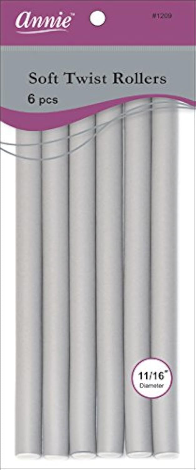 Annie 01209 Soft Twist Rollers, Gray, 6 Count Beauty & Personal Care Annie