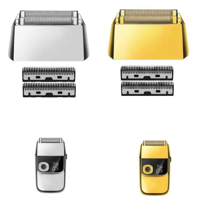 aqinsfai Replacement Blade Foil Cutter Head. Compatible for Kemei KM-2028 Electric Shaver - Precision Shaving Razor Parts Accessories(Gold Set) Beauty and Personal Care aqinsfai