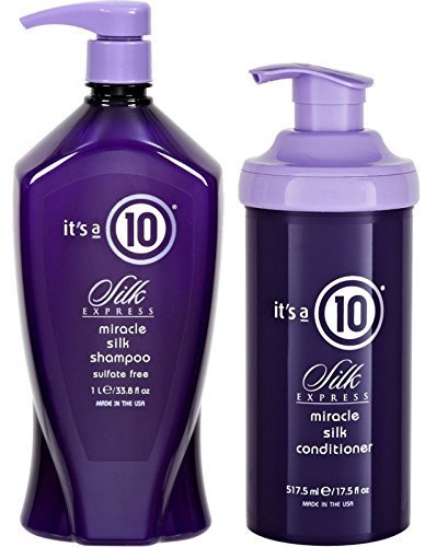 It's a 10 Ten Miracle Silk Express DUO: Shampoo 33.8 Oz & Conditioner 17.5 Oz Beauty & Personal Care It's a 10 Haircare