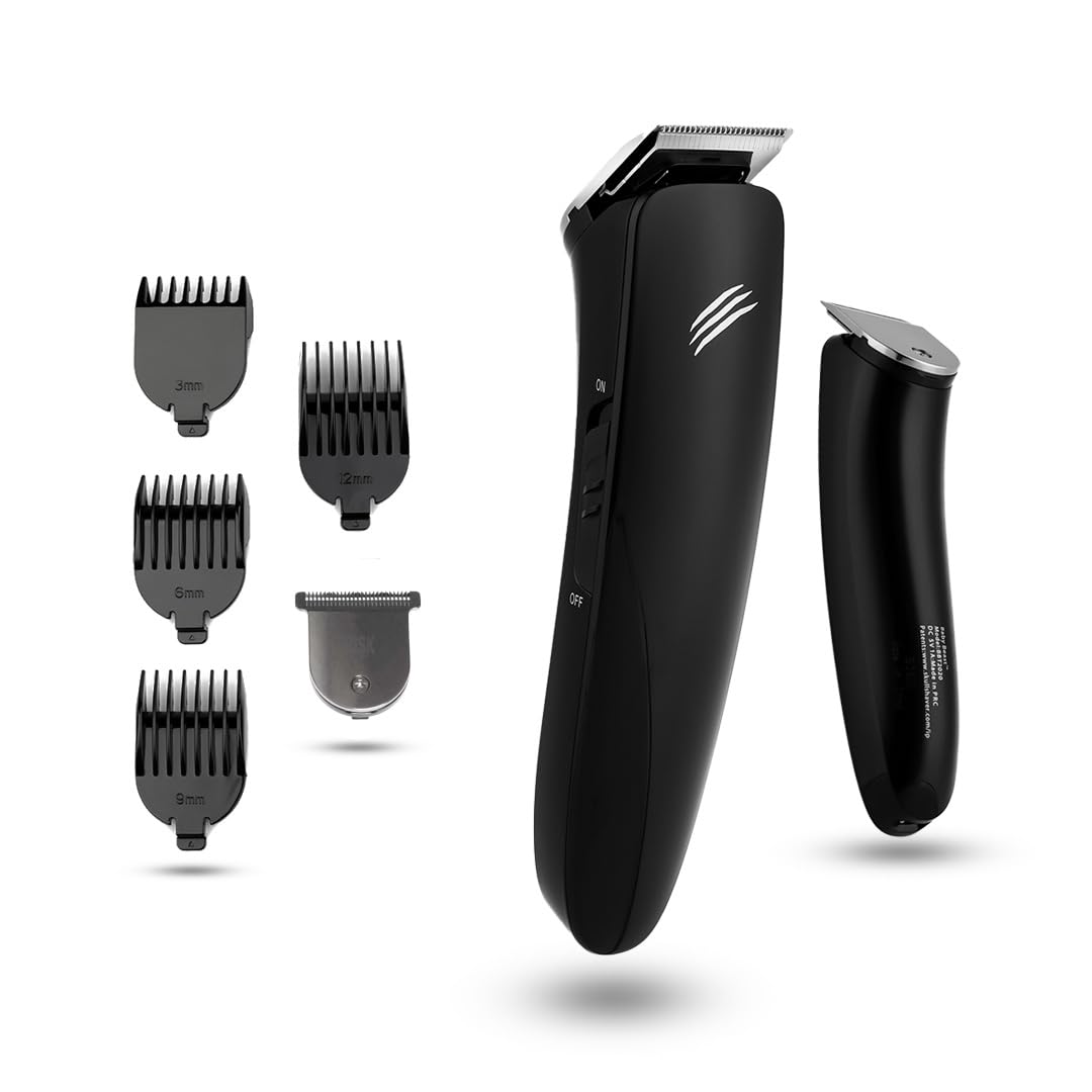 Skull Shaver Baby Beast Trimmer - Ultimate Cordless Hair & Beard Grooming Tool - Precision Steel Blades - USB Rechargeable - 4 Combs - Travel-Friendly Beauty and Personal Care Skull Shaver