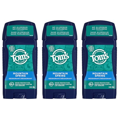 Tom's of Maine Long-Lasting Aluminum-Free Natural Deodorant for Men, Mountain Spring, 2.8 oz. 3-Pack (Packaging May Vary) Beauty and Personal Care Tom's of Maine