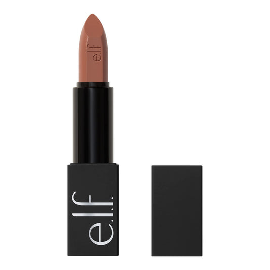 e.l.f. O Face Satin Lipstick, Richly Pigmented, Nourishing & Long-Lasting Creamy Lipstick, Infused With Jojoba, Vegan & Cruelty-Free, Drive Beauty & Personal Care e.l.f.