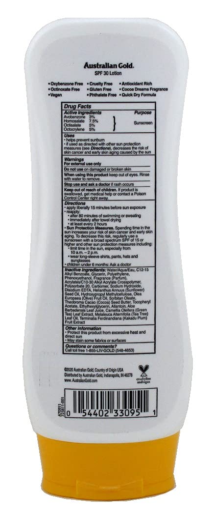Australian Gold SPF#30 Lotion Ultimate Hydration 8 Ounce (Pack of 3) Beauty & Personal Care Australian Gold
