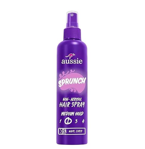 Aussie Sprunch Non-Aerosol Hair Spray for Curly & Wavy Hair, Flexible Hold, Frizz Control, Beauty & Personal Care Aussie