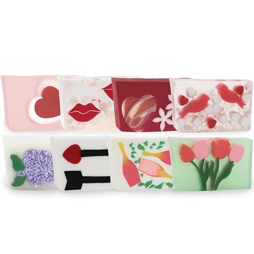 Primal Elements Valentine’s Day Glycerin Assorted Soap Set | Soap for Hands, Body, or Face | - Pack of 8 (100 grams each) Beauty & Personal Care Primal Elements