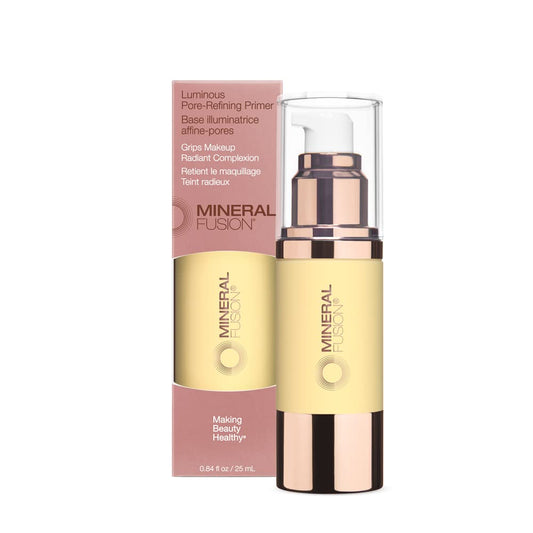 Mineral Fusion Color Correcting Pore-Refining Face Primer 0.84 fl oz, Lightweight Formula Instantly Reduces Redness and Evens Skin Tone