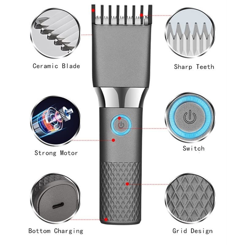 GLESVOWIO Hair Clippers Beard Trimmer for Men Professional Hair Clipper Trimmer Machine Home USB Charging Ceramic Cutter Head Hairdresser Pop Barber Beauty and Personal Care GLESVOWIO