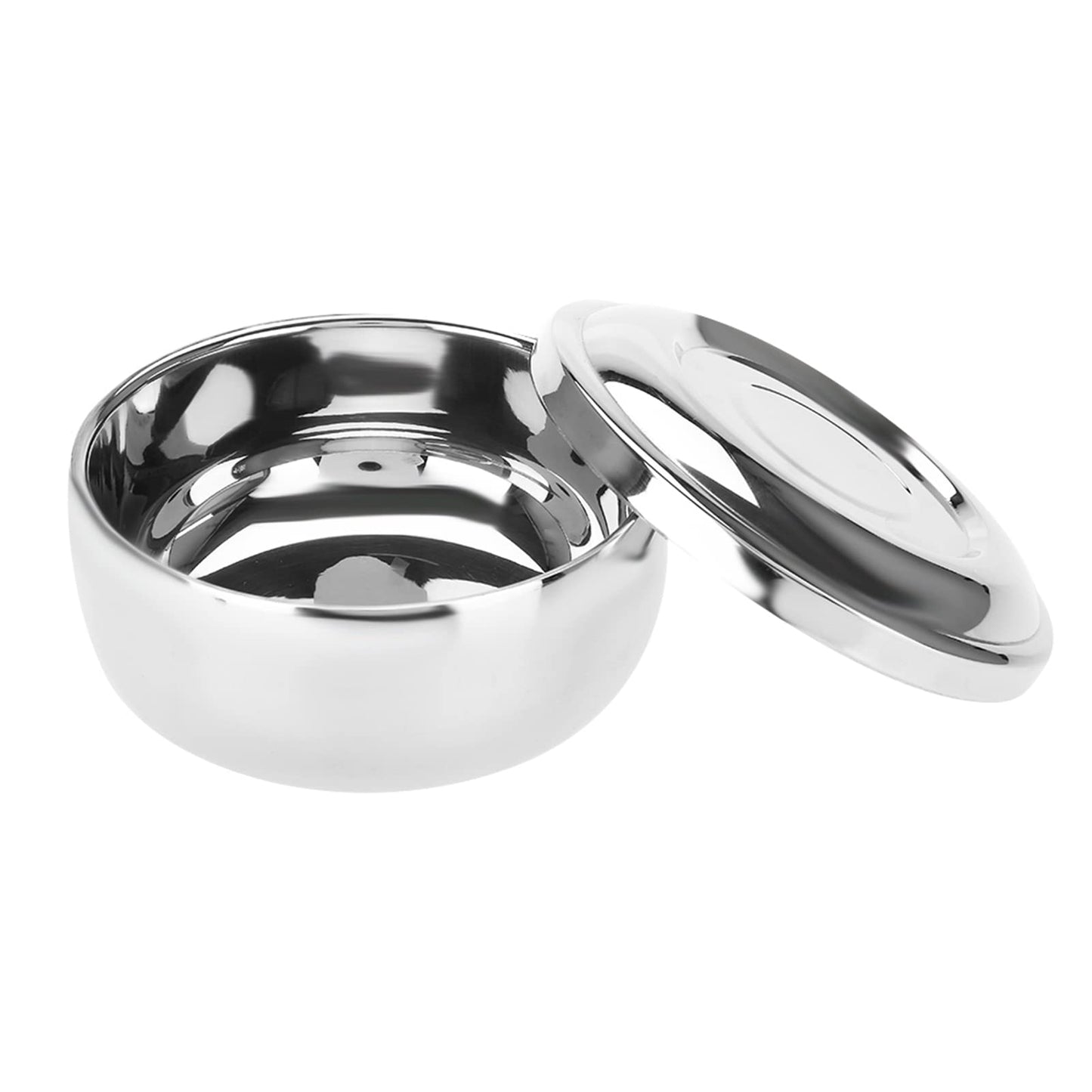 AYNEFY Shaving Soap Bowl for Men - Stainless Steel Portable Beard Shaving Mug with Mirror, Travel & Home Use, Compatible with Shaving Soaps Beauty and Personal Care AYNEFY