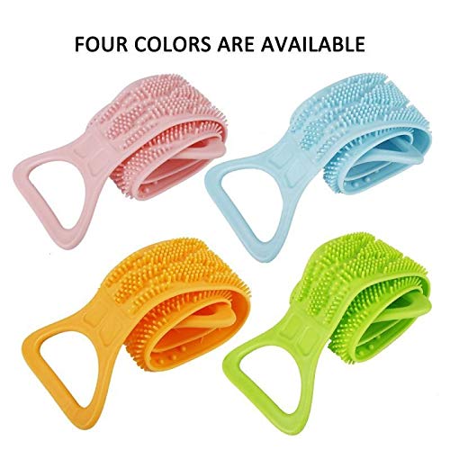 Exfoliating Towel Cleaning Tools Multifunction Body Body Towel Towel Pull Back Back Strap Scrubber Exfoliating Silicone Massage Brush 60cm Beauty and Personal Care TOMYEUS