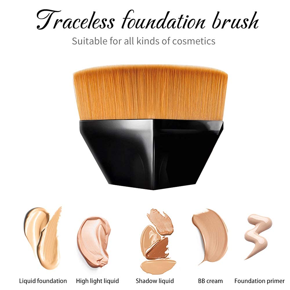 Brochas De Maquillaje, Flat Top Kabuki Hexagon Foundation Brush, Brochas De Maquillaje Con Tapa Plana Magic Brochas Para Base De Maquillaje Makeup Beauty & Personal Care Tyemp