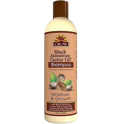 OKAY Black Jamaican Castor Oil Shampoo - Jamaican Castor Shampoo for Hair Health, Natural Moisturizing Cleanser to Strengthen & Restore Damaged Hair Beauty & Personal Care OKAY