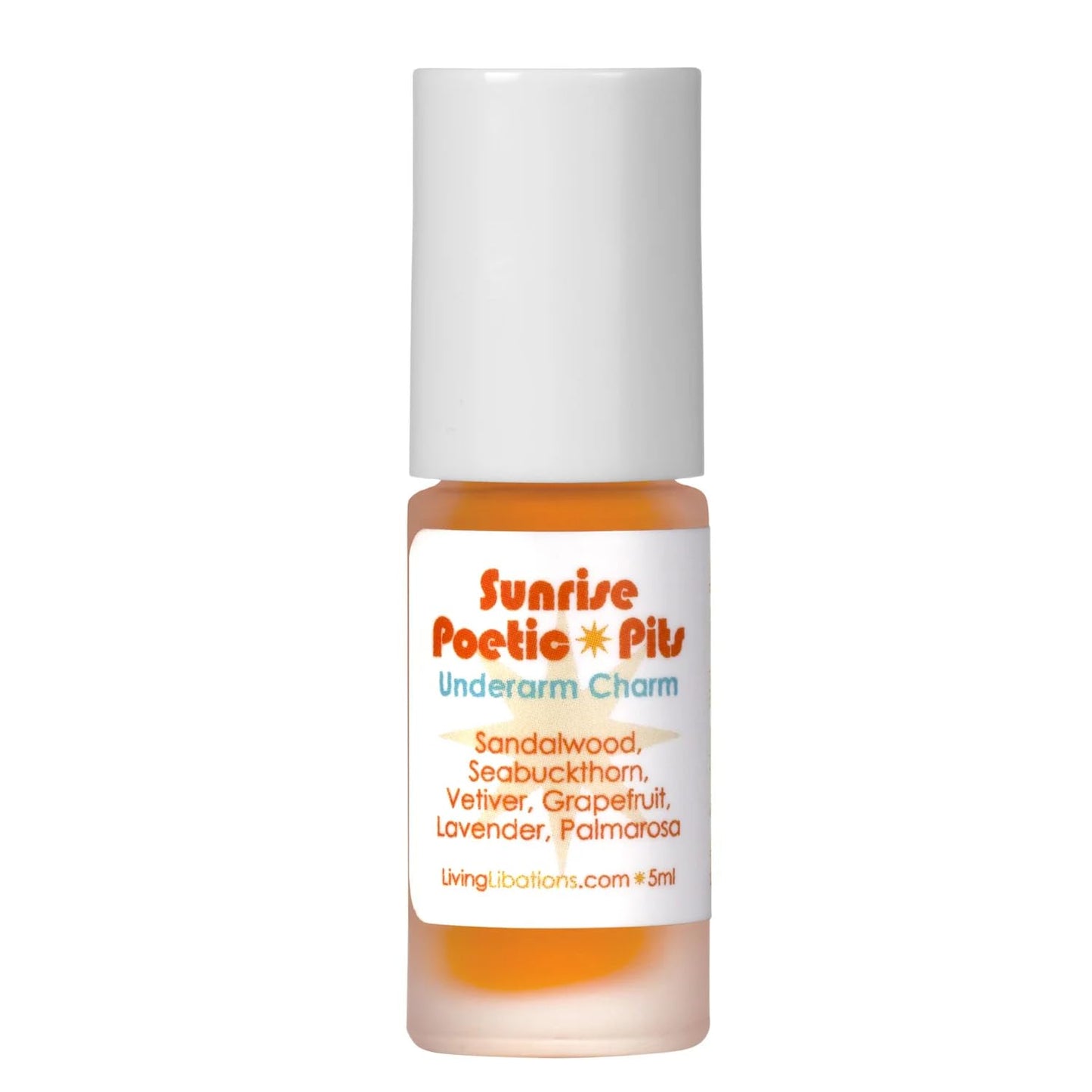 Living Libations - Organic Poetic Pits Roll-On Deodorant - Natural, Wildcrafted, Vegan Clean Beauty (Sunrise) Beauty and Personal Care LIVING LIBATIONS