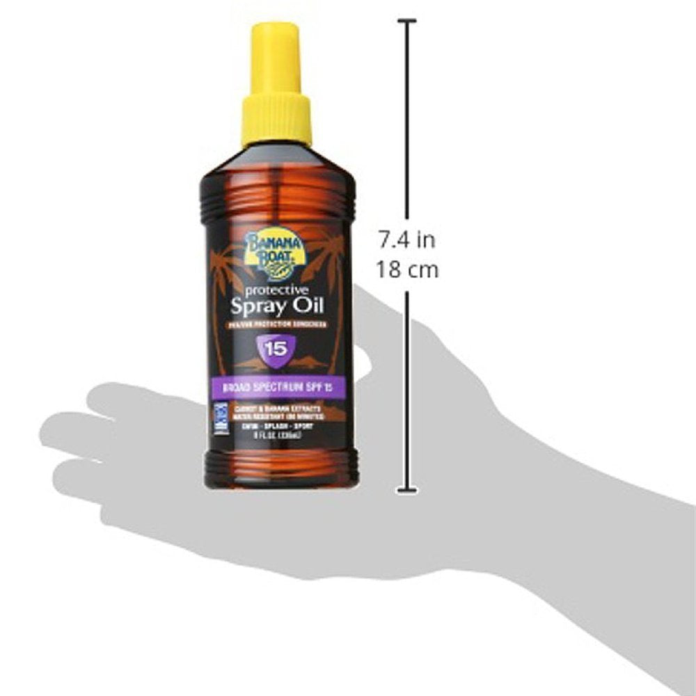 Banana Boat Protective Spray Oil, Sunscreen SPF 15 8 oz (Pack of 2) Beauty & Personal Care Banana Boat