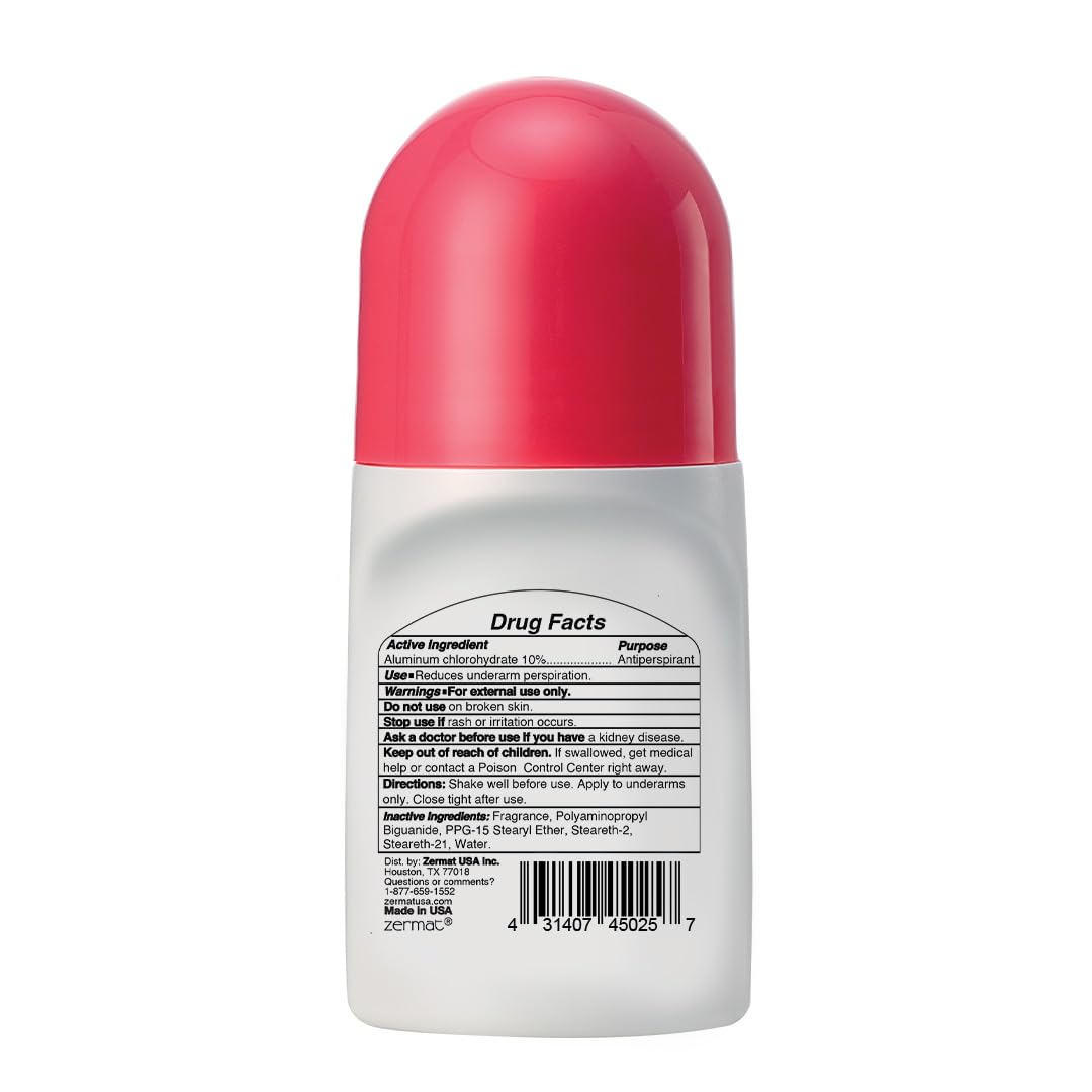 Zermat Latin Passion, Roll-On Deodorant for Women, 24 h Antiperspirant, Warm and Fruity Scent 2.5 Oz. Beauty and Personal Care Zermat