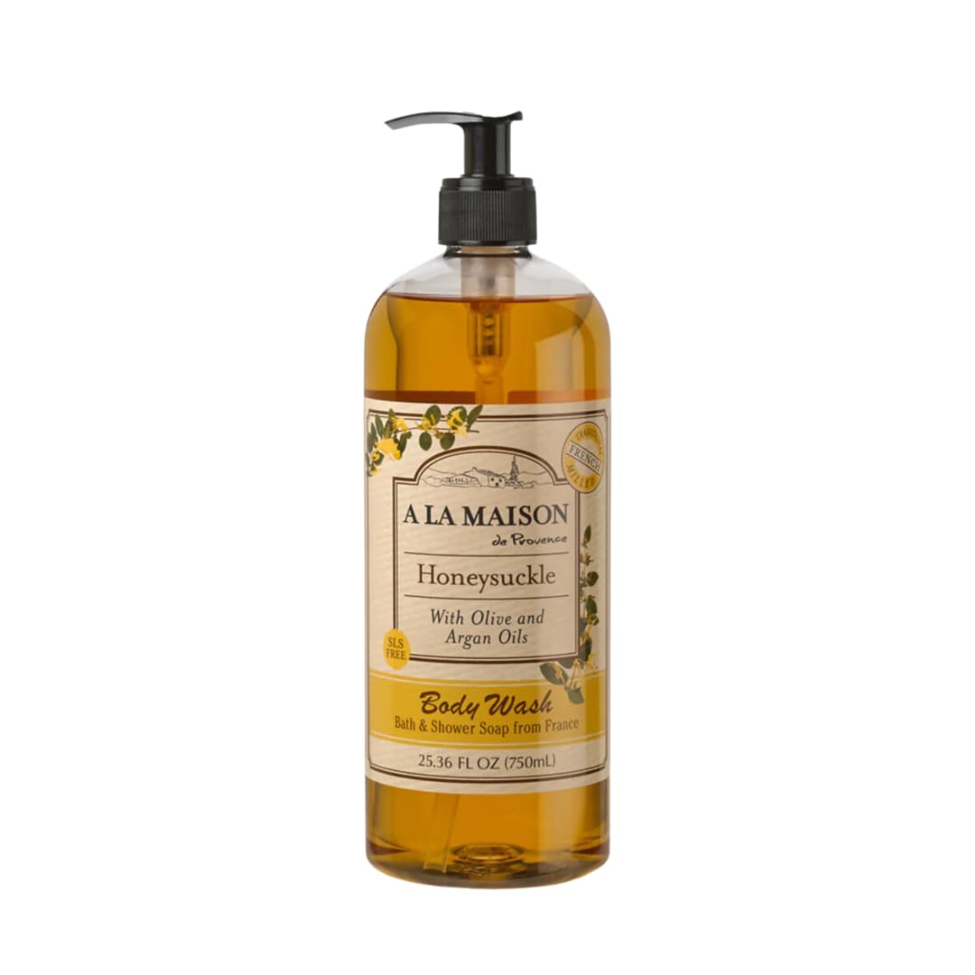 A LA MAISON Hydrating Body Wash Honeysuckle, Uses: Body, Essential Oils, Plant Based, Vegan, Cruelty-Free, Alcohol & Paraben Free (25.36 oz, 1 Pack) Beauty & Personal Care A LA MAISON