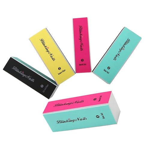 Nail Buffer, Nail Buffer Block, Nail Files and Buffers 4 Way Nail Buffer and Shine Kit - 4 Step Mini Natural Nail Polisher Sanding File Block Beauty & Personal Care BlinkingNails