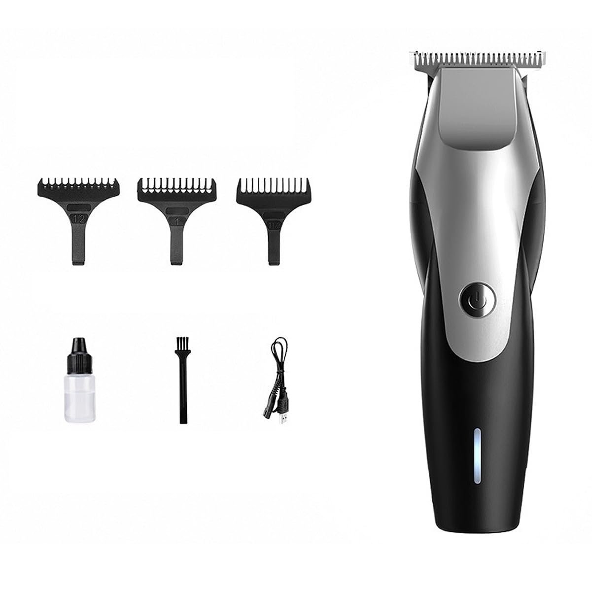 QDKVTNDJZ Hair Clippers foren, USB Electric Clippersen Rechargeable Cordless Close Cutting T-Blade Trimmer with 3 Combs Beauty and Personal Care QDKVTNDJZ