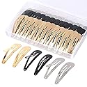 60 Pcs Snap Hair Clips with Storage Box, 2 Inch No Slip Metal Hair Clips Barrettes for Styling, Hair Pins Accessories for Toddlers, Girls, Kids Beauty & Personal Care Gingbiss