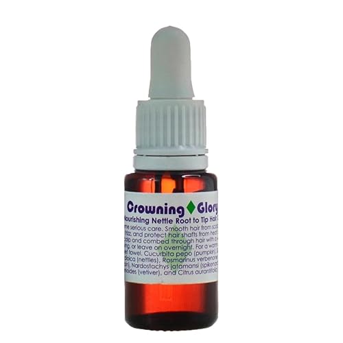 LIVING LIBATIONS - Organic Crowning Glory Nourishing Nettle Hair Oil | Natural, Wildcrafted, Vegan Clean Beauty (0.5 fl oz | 15 mL) Beauty & Personal Care LIVING LIBATIONS