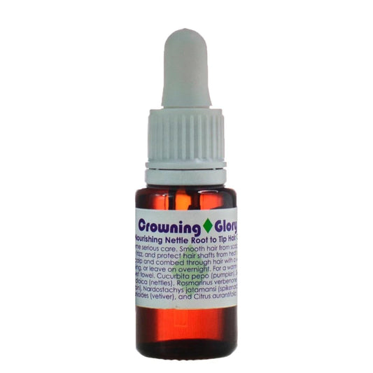 LIVING LIBATIONS - Organic Crowning Glory Nourishing Nettle Hair Oil | Natural, Wildcrafted, Vegan Clean Beauty (0.5 fl oz | 15 mL) Beauty & Personal Care LIVING LIBATIONS