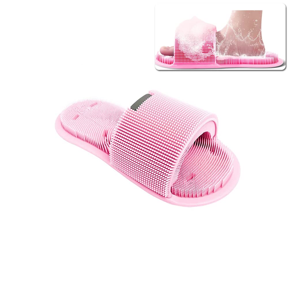 Ygapuzi Shower Foot Scrubber - Soft Silicone Cleaner With Non-Slip Suction Cups, Exfoliating Dead Skin Massager Slipper to Improve Circulation Beauty and Personal Care Ygapuzi