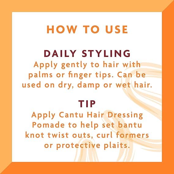 Cantu Shea Butter Hair Dressing Pomade 4 Ounce Jar (118ml) (2 Pack) Beauty & Personal Care Cantu