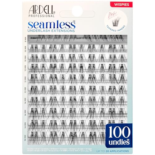 Ardell Seamless Underlash Extensions Wispies - Wispy Lash Clusters, Natural False Eyelashes Lash Extension, DIY Cluster Eyelash Extensions, 100 ct