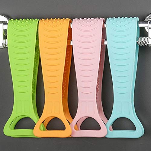 Exfoliating Towel Cleaning Tools Multifunction Body Body Towel Towel Pull Back Back Strap Scrubber Exfoliating Silicone Massage Brush 60cm Beauty and Personal Care TOMYEUS