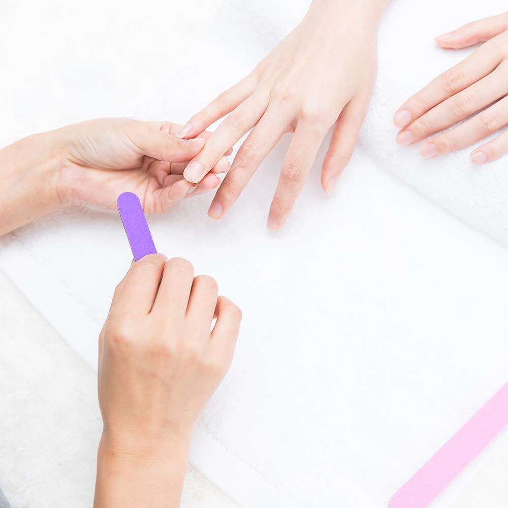VIOCIWUO Mini Nail File Bulk 300Pcs (180/240 Grit), Disposable Nail Files Double Sided Emery Boards Home or Professional Manicure Tools(Purple Beauty & Personal Care VIOCIWUO