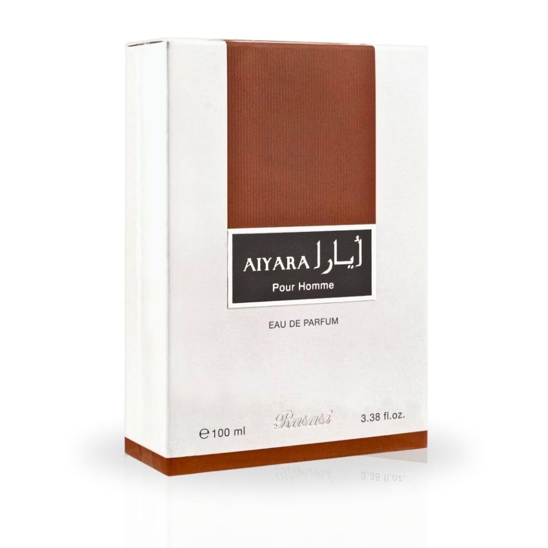 RASASI Aiyara Eau De Parfum Spray 100ML (3.38 OZ) - Long Lasting Arabian Perfume For Men -Spicy, Woody & Sweet Fragrance, Captivating Masculine Scent Beauty & Personal Care RASASI
