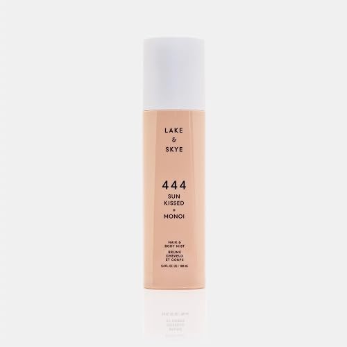 Lake & Skye 444 Sunkissed + Monoi Hair & Body Mist 3.4 FL OZ (100 mL), Bergamot, Pineapple, Jasmine, Musk, Sandalwood, Hydrating Beauty & Personal Care Lake & Skye