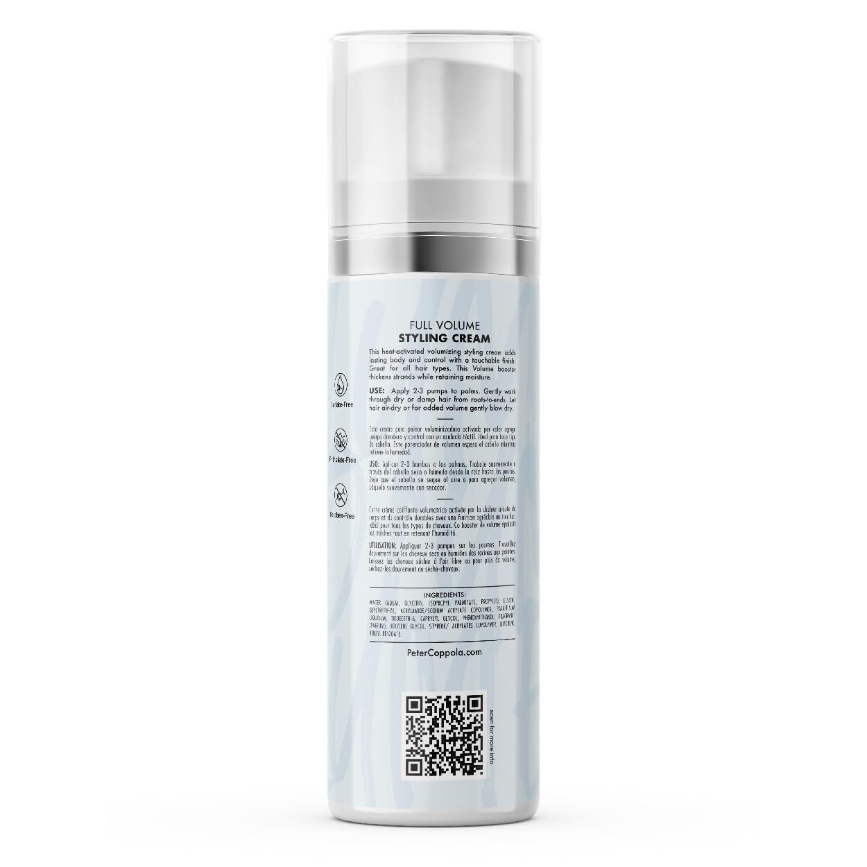 Peter Coppola Full Volume Styling Cream - Volumizing Lightweight Blow Dry Cream for Thickening, Adding Volume and Styling for All Hair Types (4.4 Fl Beauty & Personal Care PETER COPPOLA