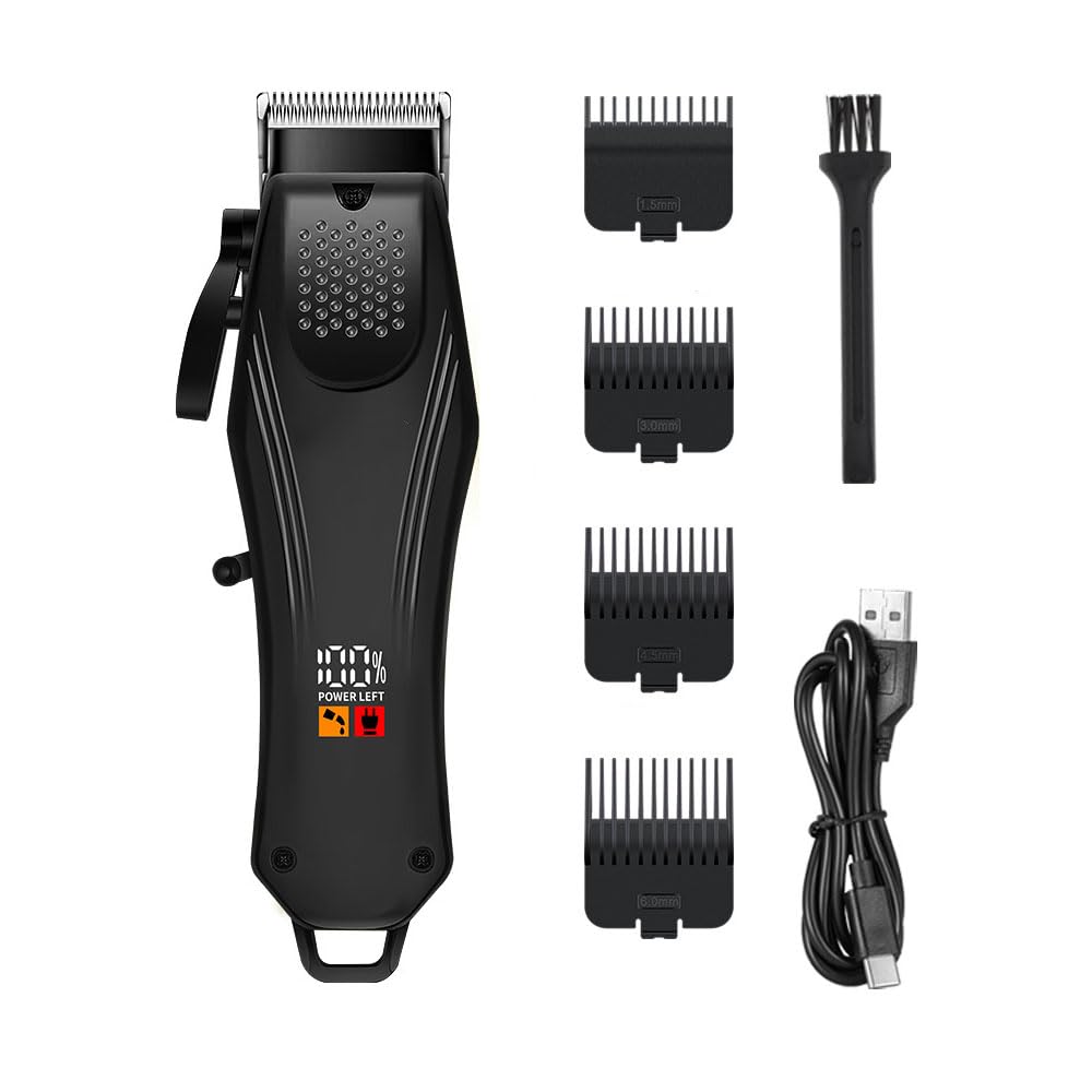 Hair Clippers for Men, Professional Cordless Hair Cutting Kit with LED Display,4 Limit Combs,Super Quite, Perfect for Men Women Barber Kid Beauty and Personal Care QDKVTNDJZ
