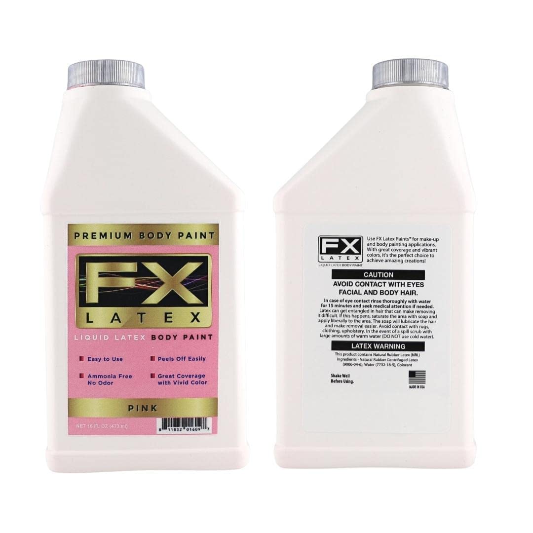 Liquid Latex Fashions- Ammonia Free Natural Face paint for Kids and Adults, Ideal for Artwork, Parties, School Plays, Cosplays and Concerts, Pink- 16 Beauty & Personal Care Liquid Latex Fashions